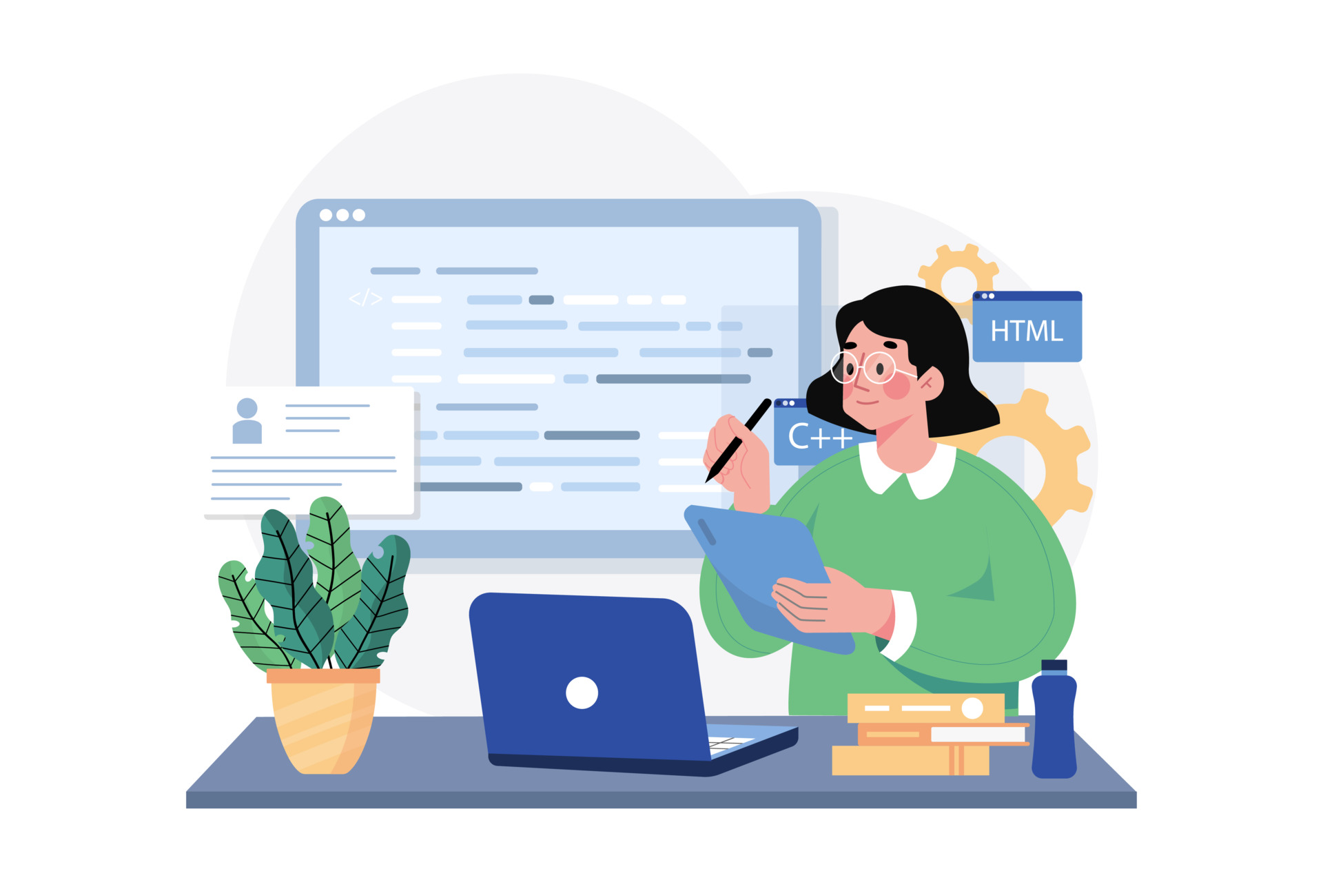 Team building a website